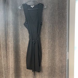 stripe wrap dress